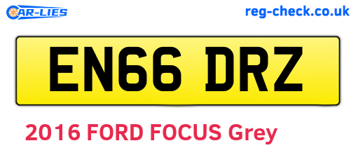 EN66DRZ are the vehicle registration plates.