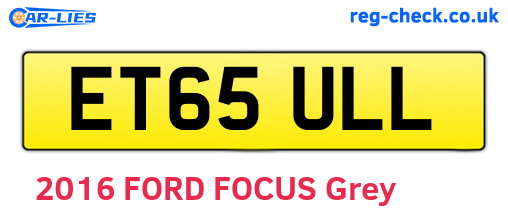 ET65ULL are the vehicle registration plates.
