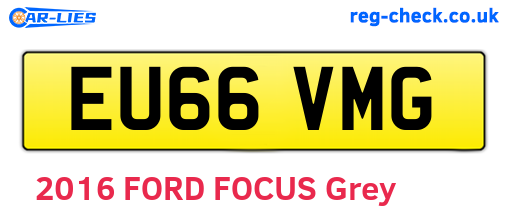 EU66VMG are the vehicle registration plates.