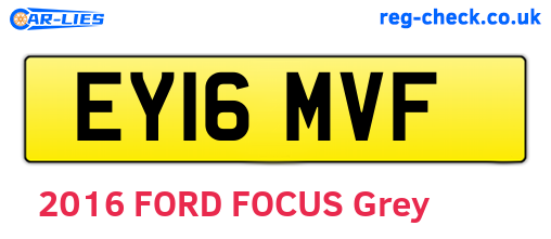 EY16MVF are the vehicle registration plates.