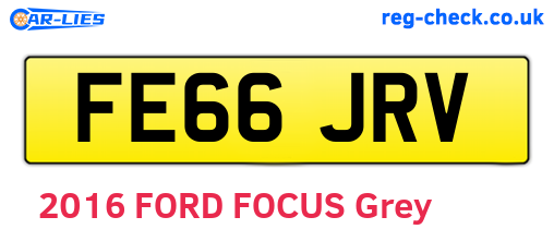FE66JRV are the vehicle registration plates.