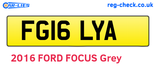 FG16LYA are the vehicle registration plates.