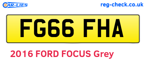 FG66FHA are the vehicle registration plates.