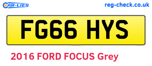 FG66HYS are the vehicle registration plates.
