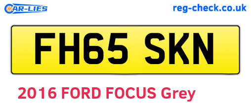 FH65SKN are the vehicle registration plates.