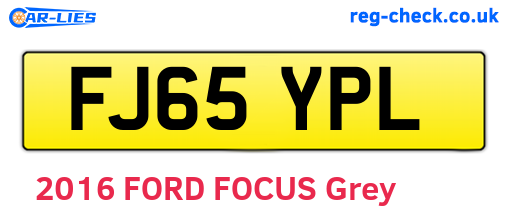 FJ65YPL are the vehicle registration plates.