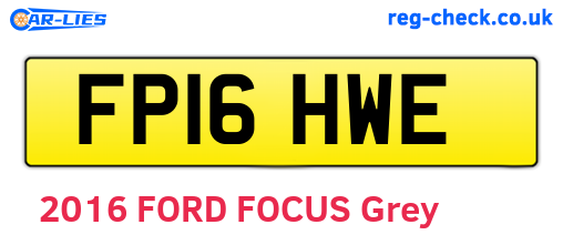 FP16HWE are the vehicle registration plates.