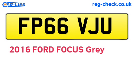 FP66VJU are the vehicle registration plates.