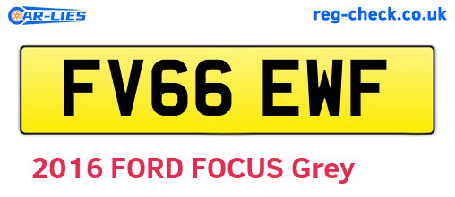 FV66EWF are the vehicle registration plates.