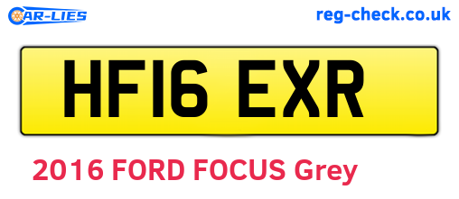 HF16EXR are the vehicle registration plates.