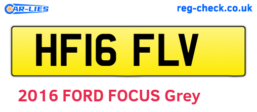 HF16FLV are the vehicle registration plates.