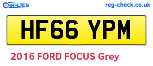 HF66YPM are the vehicle registration plates.