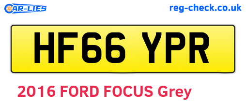 HF66YPR are the vehicle registration plates.
