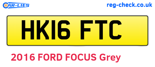 HK16FTC are the vehicle registration plates.