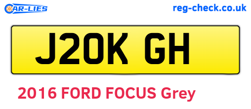 J20KGH are the vehicle registration plates.