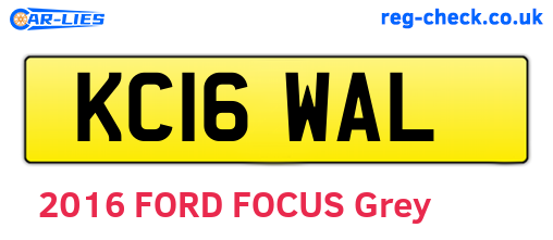 KC16WAL are the vehicle registration plates.