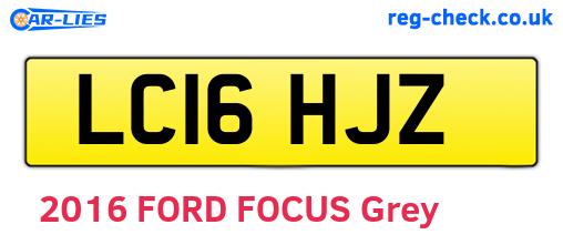 LC16HJZ are the vehicle registration plates.