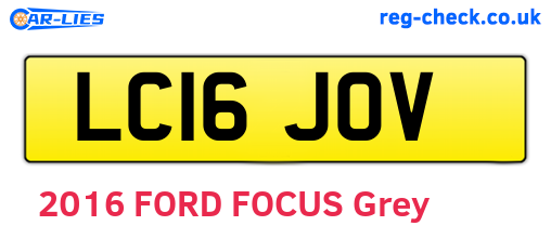 LC16JOV are the vehicle registration plates.
