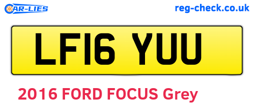 LF16YUU are the vehicle registration plates.
