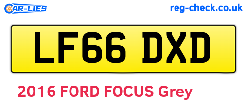 LF66DXD are the vehicle registration plates.