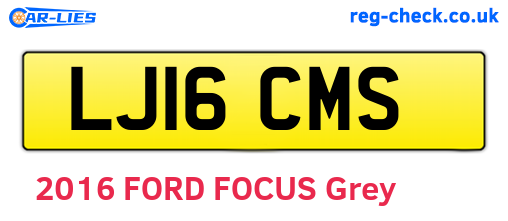 LJ16CMS are the vehicle registration plates.