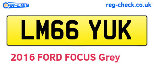 LM66YUK are the vehicle registration plates.