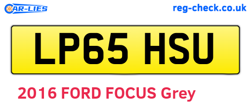 LP65HSU are the vehicle registration plates.