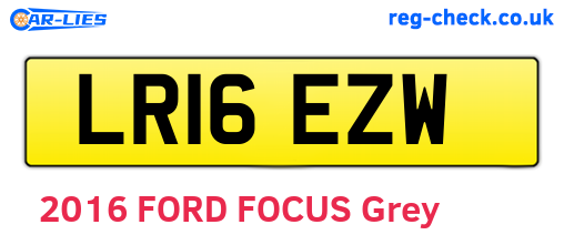 LR16EZW are the vehicle registration plates.