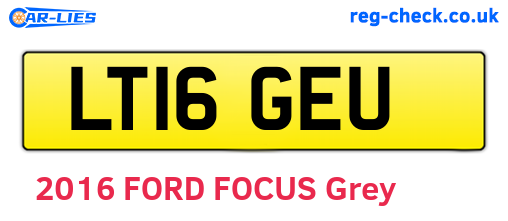 LT16GEU are the vehicle registration plates.