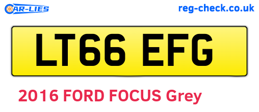 LT66EFG are the vehicle registration plates.