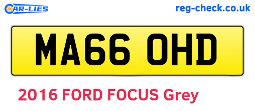 MA66OHD are the vehicle registration plates.