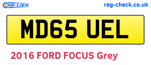 MD65UEL are the vehicle registration plates.