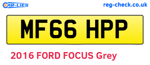 MF66HPP are the vehicle registration plates.
