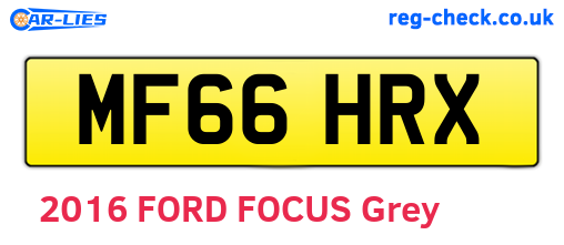 MF66HRX are the vehicle registration plates.