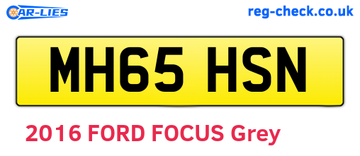 MH65HSN are the vehicle registration plates.