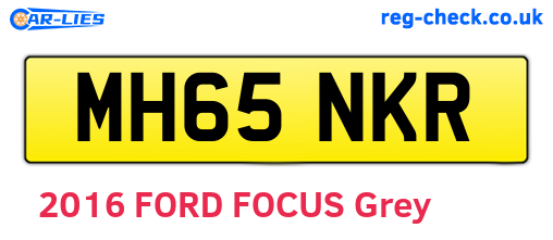 MH65NKR are the vehicle registration plates.