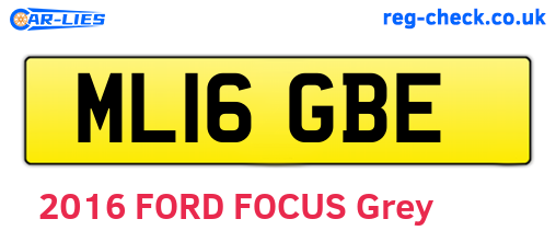 ML16GBE are the vehicle registration plates.