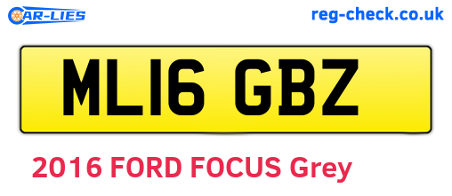 ML16GBZ are the vehicle registration plates.