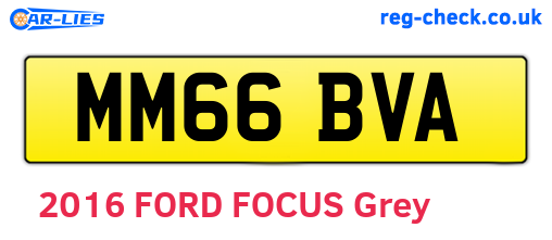 MM66BVA are the vehicle registration plates.