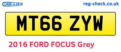 MT66ZYW are the vehicle registration plates.