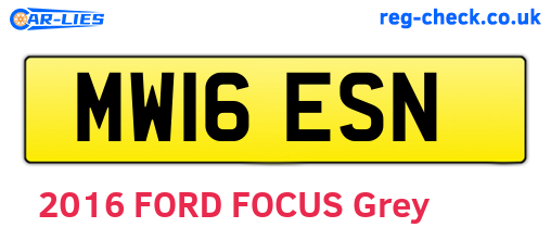 MW16ESN are the vehicle registration plates.