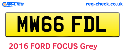 MW66FDL are the vehicle registration plates.