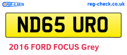 ND65URO are the vehicle registration plates.