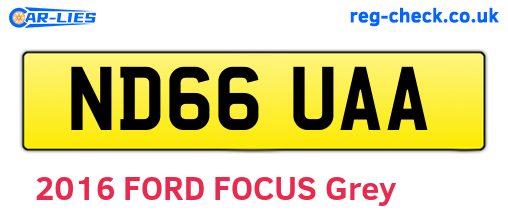 ND66UAA are the vehicle registration plates.