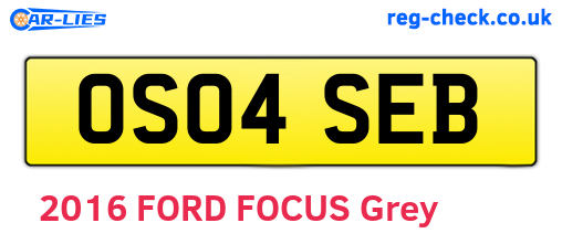 OS04SEB are the vehicle registration plates.