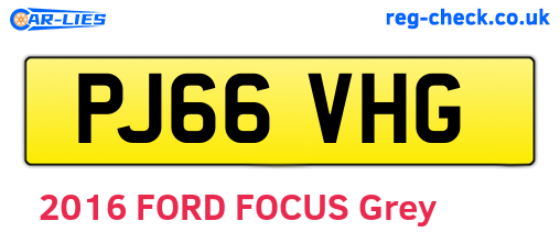 PJ66VHG are the vehicle registration plates.
