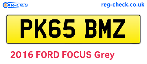 PK65BMZ are the vehicle registration plates.