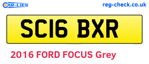 SC16BXR are the vehicle registration plates.