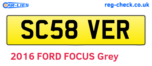 SC58VER are the vehicle registration plates.