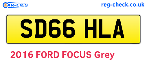 SD66HLA are the vehicle registration plates.